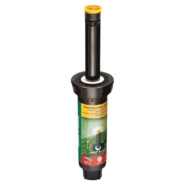 Rain Bird 1800 Series 4 in. Adjustable Pop-Up Sprinkler; Black - 4 ft. 7795529 - main